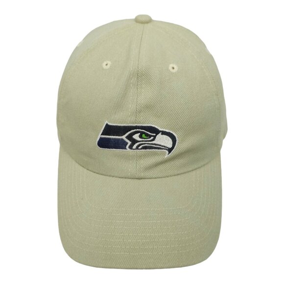 Seattle Seahawks NFL Football Adjustable Size Cap Strapback Baseball Hat Khaki - Picture 1 of 13